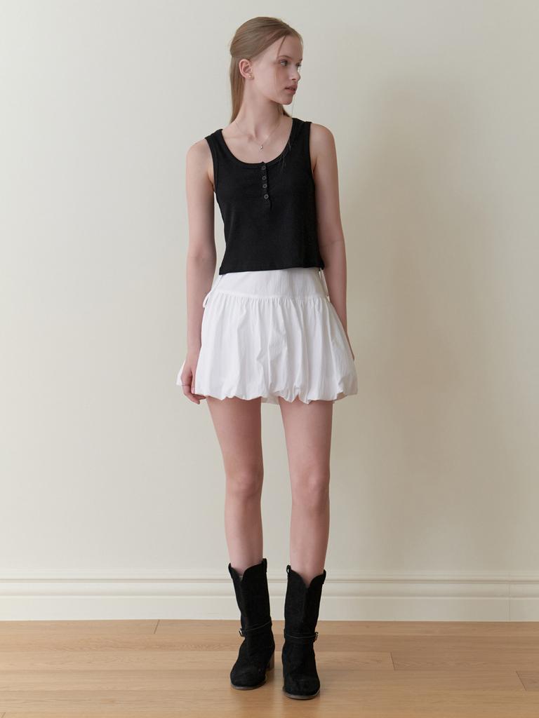 Liel Fizz Button Sleeveless (Black)