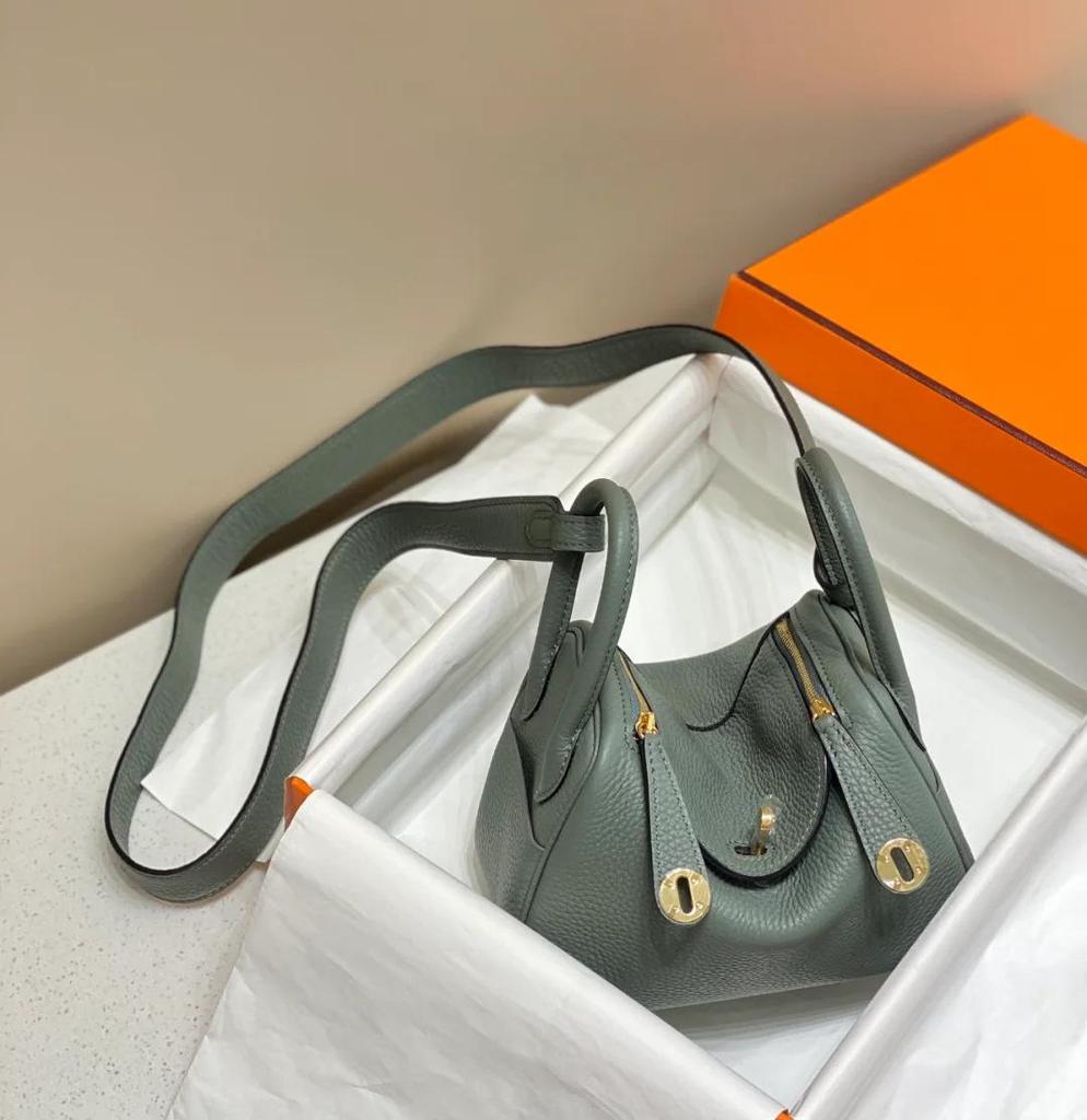 2025 Togo Leather Lindy Shoulder & Crossbody Bag: High-End Genuine Cowhide Women's Handbag