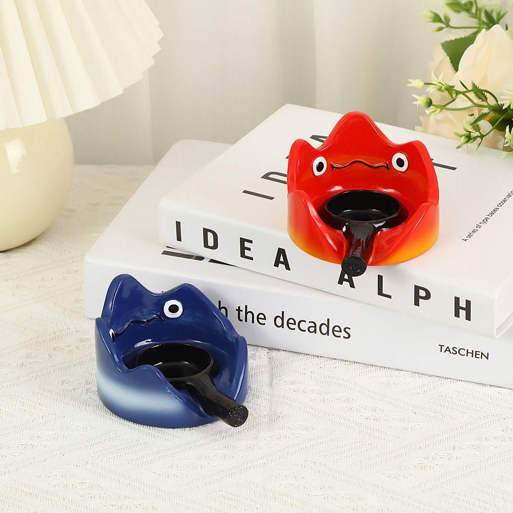 Calcifer Candlestick Flame Resin Craft Desktop Aromatherapy Candlestick Base Livingroom Decoration Home Ornament