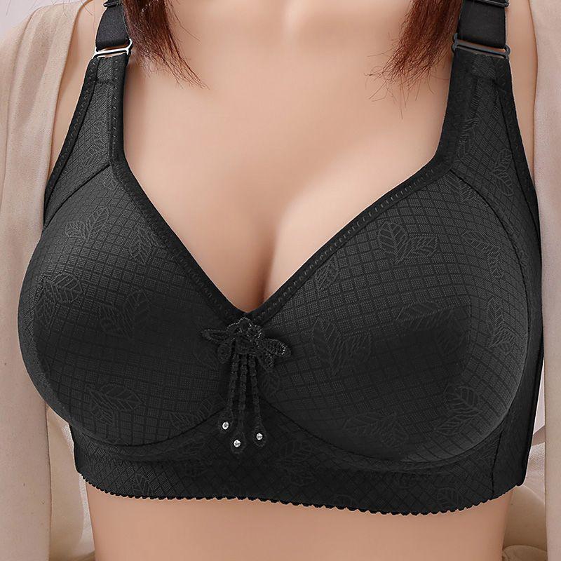 

Бюстгальтер большого размера с тонким дизайном для предотвращения провисания, втянутый сбоку, сбор грудного молока и формирование без стальных колец, женское нижнее белье 44/100