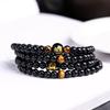 2024 Obsidian twelve zodiac signs six-character mantra bracelet multi-circle tiger eye bracelet men's and women's gift jewelry