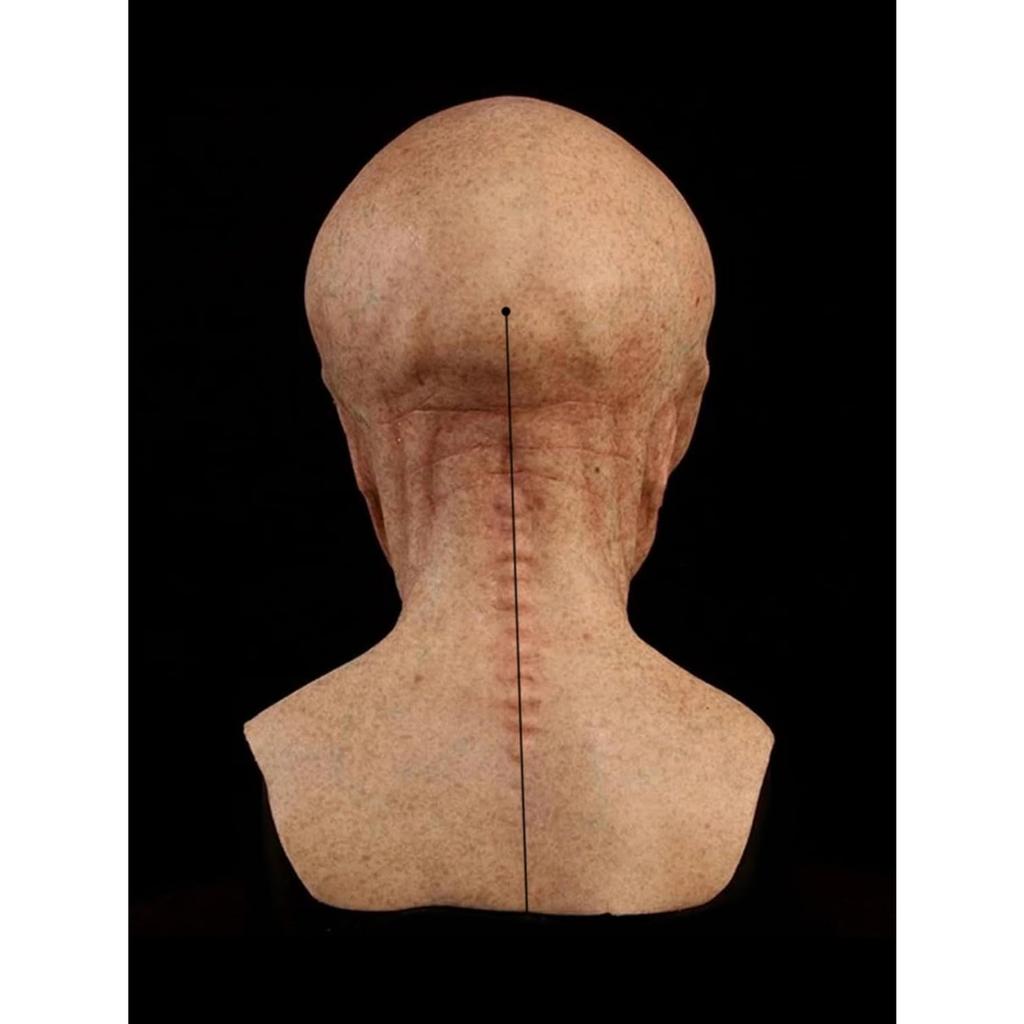 Realistic Area 51 Alien Full Head Latex Mask, Scary Creepy Prop for Adults Halloween Cosplay Costume Party 2026