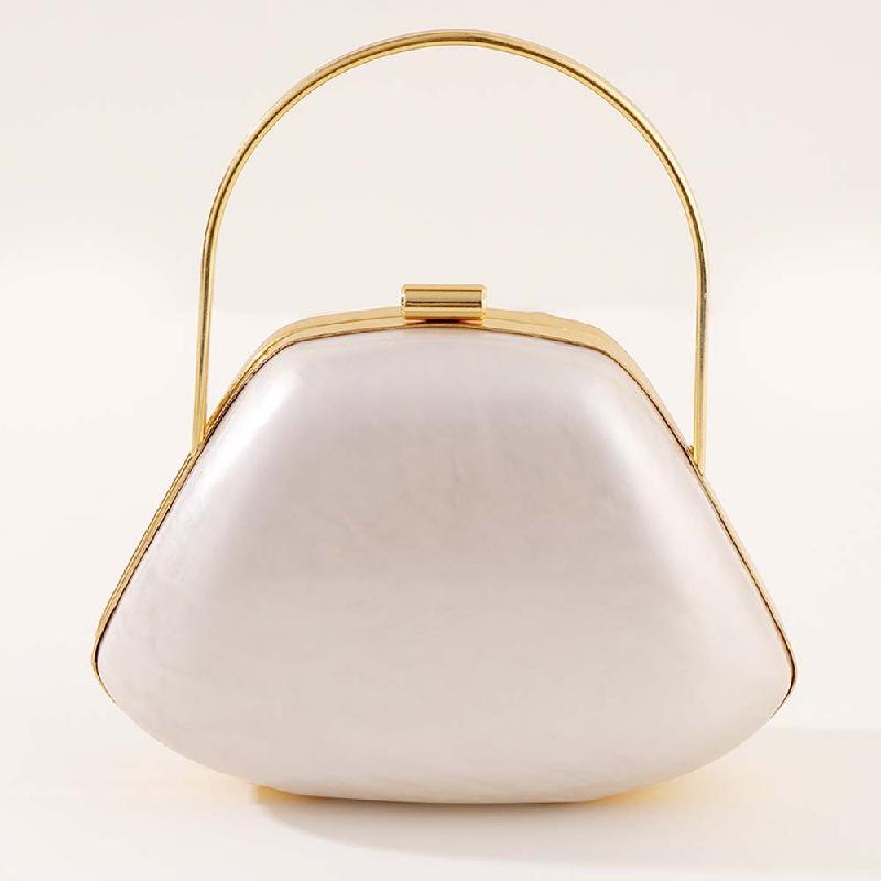 Hardware Clip Shoulder Bag New Handbag Evening Party Fashion Trendy Clutch Acrylic Crossbody Bags Pearl Korean Popular Luxury