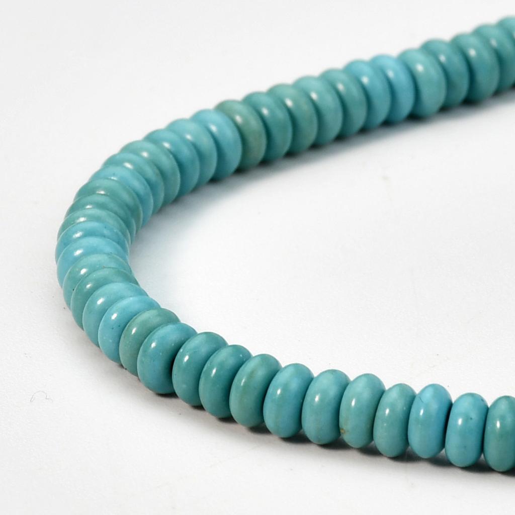 New Simple Abacus Beads Turquoise Necklace Jewelry Women's Versatile Retro Turquoise Beaded Collarbone Chain