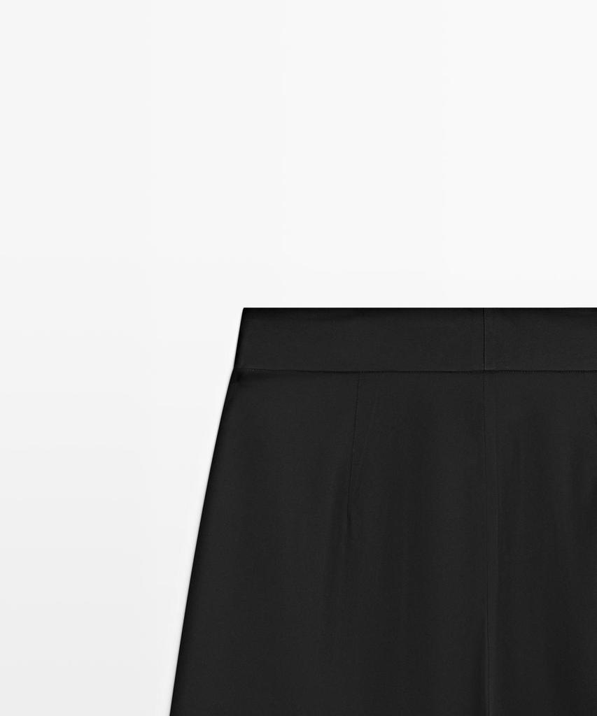 Masimodutti Pintuck Detail Satin Pants