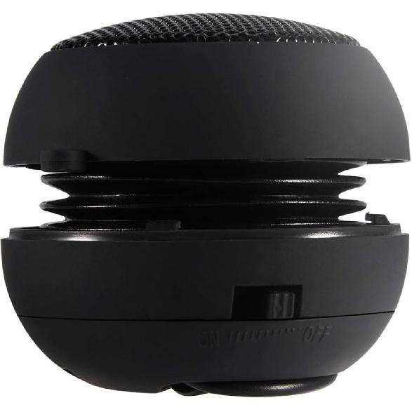 Mini Speaker, Retractable Speaker with USB Charging Cable, 3.5mm Audio Interface Portable Speaker for MP3, MP4, MP5, Mobile Phones, Computers(Black,