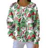 Women's Loose Comfortable Casual And Fashionable Round Neck Pattern Long Sleeved Sweatshirt