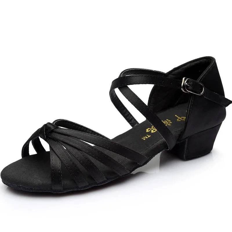 Tanzschuhe Mädchen Tanzschuh Sommer Kind High Heel Sandale Lateinischer Tanzschuh Weich besohlt Quadratischer Tanzschuh Übungs-Tanzschuh
