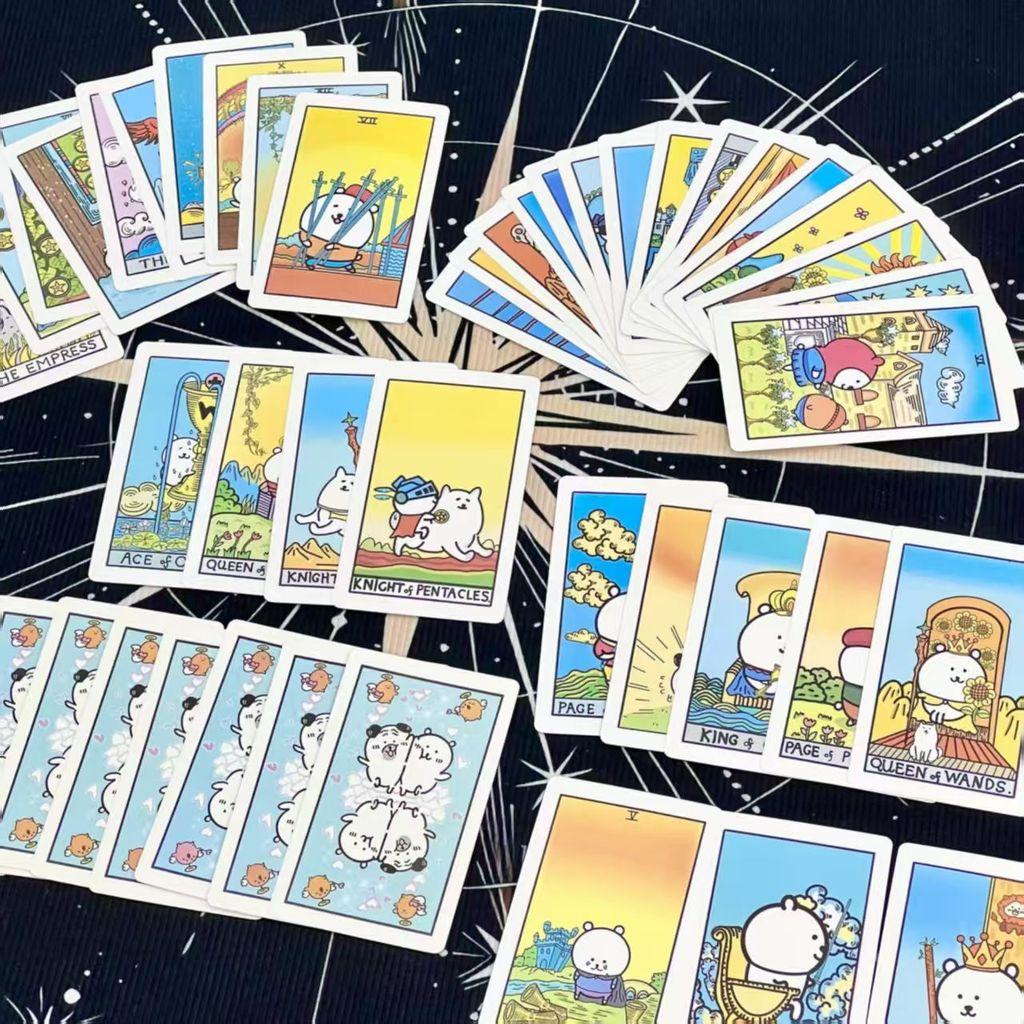 Selfdeprecating Bear Tarot Card Deck With Learning Guide For Casual Gaming And Gift