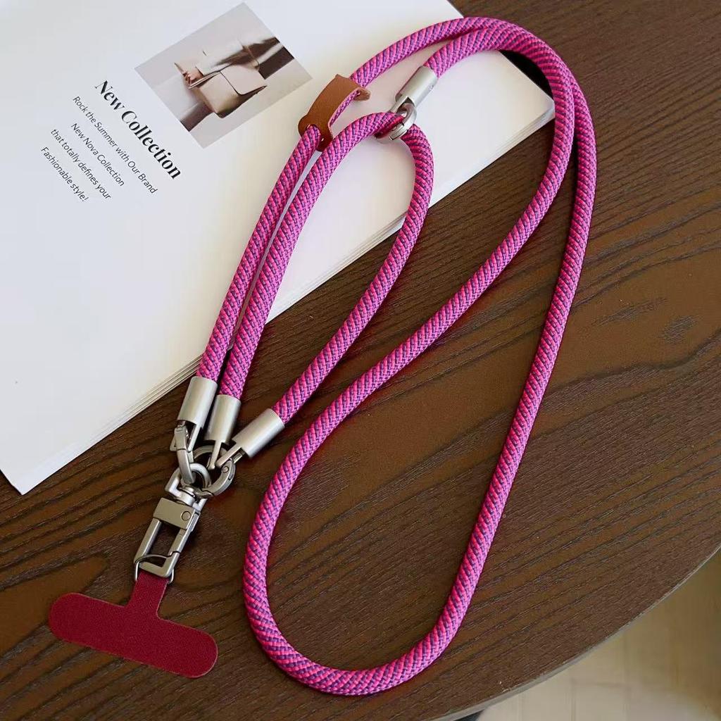 Dual-Function Anti-Lost Crossbody Phone Lanyard with Detachable Wrist Strap and Metal Buckle