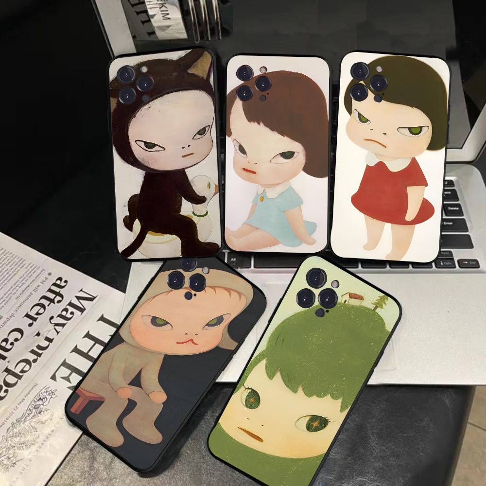 Yoshitomo Nara Phone Case Silicone Soft For IPhone 17 Air 16 15 14 13 12 11 Plus Pro Max Plus