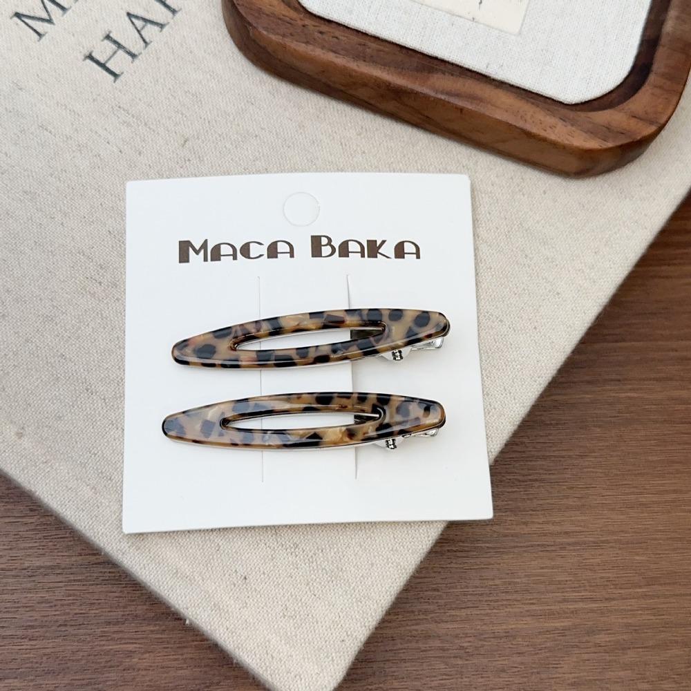 

2Pcs Oval Acetate Clip Hollowed Hairpin Fashion Hair Clips Hair Accessories 07