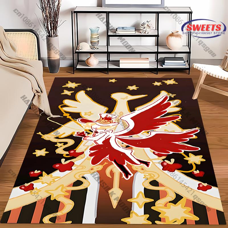 

3D L-Luc1fer M0rningstar H-Hazbin Hotel Theme Carpet Rug for Living Room Bedroom,Office Areas,Durable Machine Washable Mat Gifts 40x60cm (16x24in)