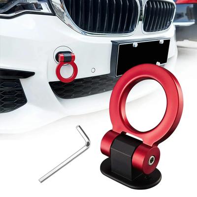 Car Rear Front Trailer Simulation Racing Ring Universal ABS Car Styling Racing Tow Hook Sticker Decoration Vehicle Towing Hook