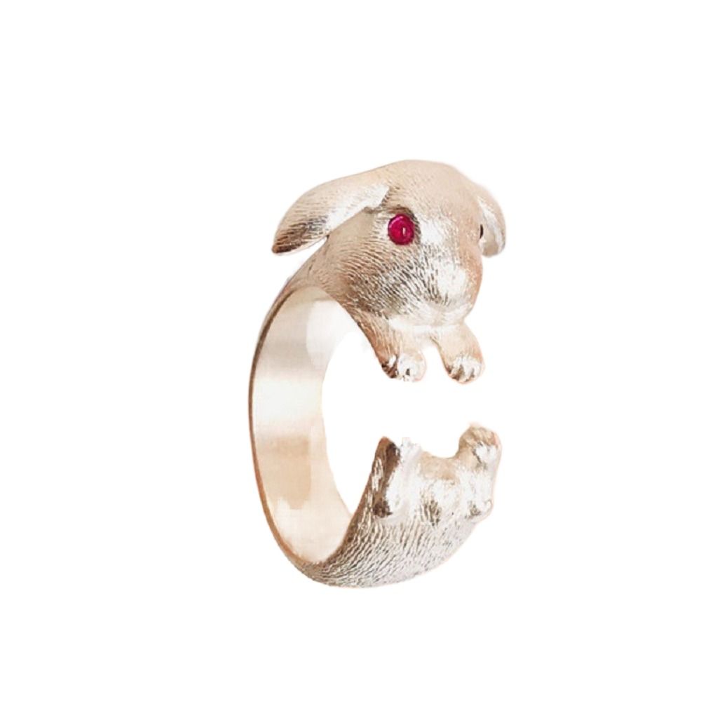 Adjustable Finger Ring Opening Punk Party Jewelry Korean Style Ring Women Rings Rabbit Animal Ring