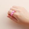 Trend Women Korean Colorful Contrast Chick Acrylic Frog Finger Rings Fashion Jewelry Resin Ring
