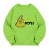 Kids' Long Sleeve Loose Pullover Letter Printed Round Neck Sweatshirt