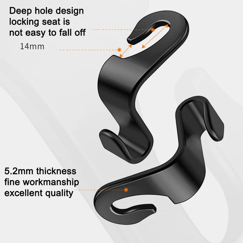 Car Headrest Hooks Hanger for Bags Seat Back Organizer Holder Clips Auto Fastener Hook Car Storage Interior Accessories