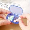 1pc Portable Pocket Pill Case, 2-Compartment Super Compact Plastic Organizer Box For Storing Medicines, Daily Medication & Travel