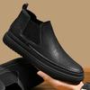 Fashion New Casual Leather Mens Chelsea Boots Fashion Brand Male Motorcycle Boots Comfortable Men High Top Shoes Handmade Elegant Botas