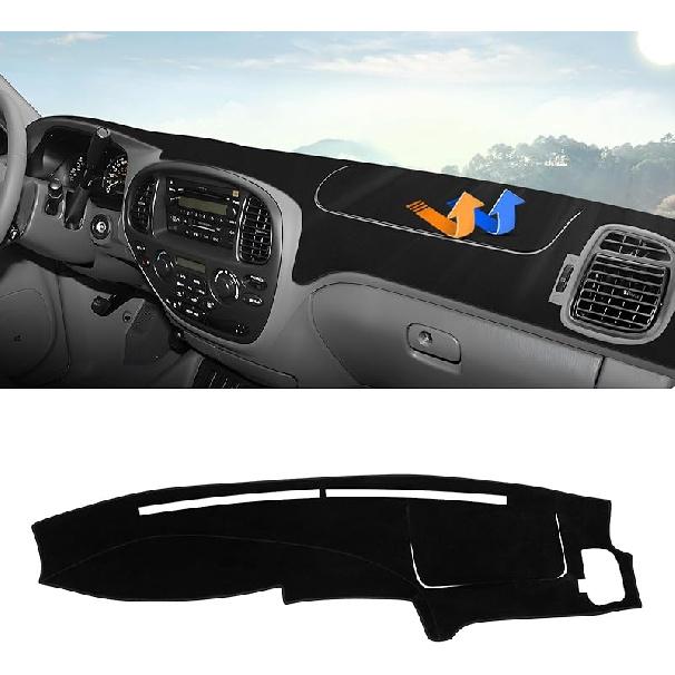 Autorder Dashboard Cover Mat For 2002-2005 Dodge Ram 1500 & 2003-2005 2500/3500 Accessories Dash Cover Flannel Dash Mat Sunshade Glare UV Rays
