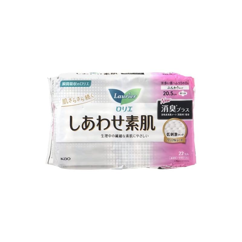 

Kao Laurier Happy bare skin deodorization Regular daily use with wings 22 pieces