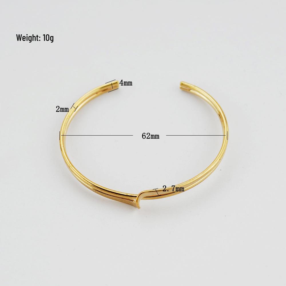 Stylish Versatile Pure Copper Adjustable Retro French Bracelet