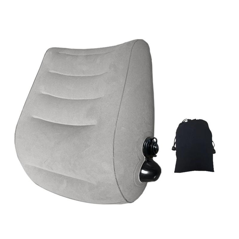 Press And Inflate Waist Pillow, Portable Travel Pvc Plush Pillow, Travel Lumbar Support, Office Seat Cushion