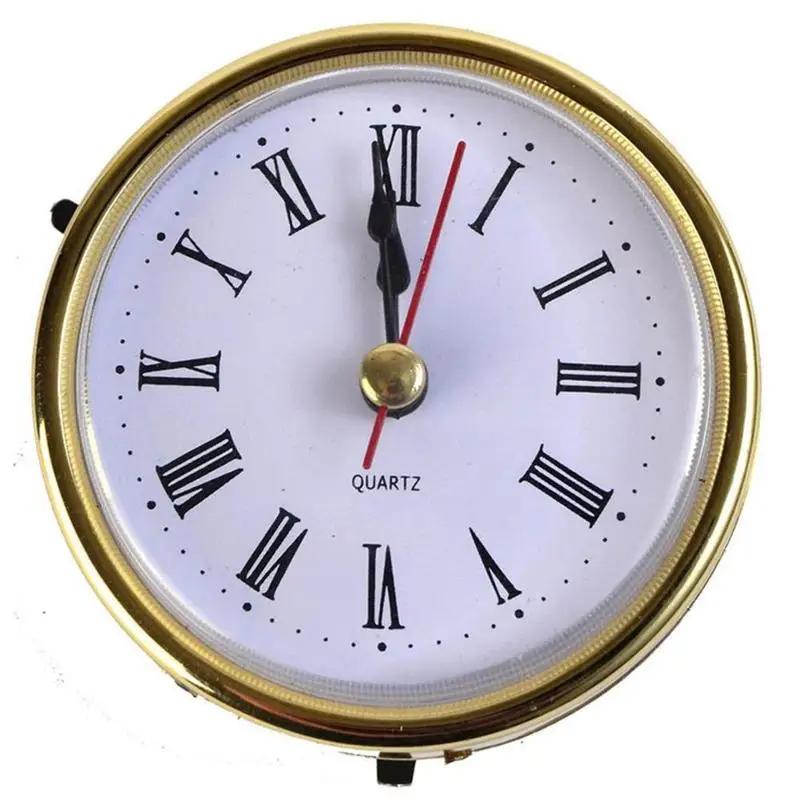 European Roman numerals  manua DIY  Clock Quartz Movement Round Clocks For Head Insert Classic Clock Craft Roman Numerals Watch белый