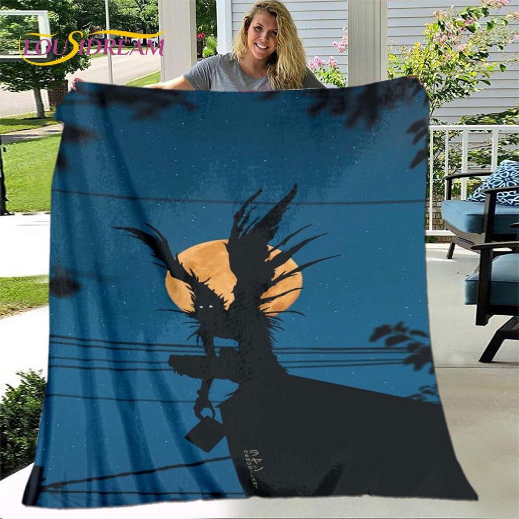 Anime Death Note Skräck Tecknad filt, Flanellfilt Slängfilt, Mjuk varm filt för Vardagsrum Sovrum Sängar Soffgåva