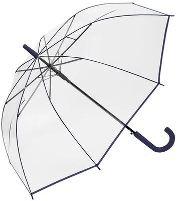 CRUX Long Umbrella 65cm Vinyl Umbrella One Touch Jump Umbrella Fiberglass Stylish Large Navy Rainbow Drop Women's