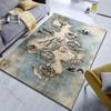 Island Treasure Map Print Carpet for Bedroom Living Room Bedside Sofa Floor Mat Modern Home Decor Area Rug Large Size