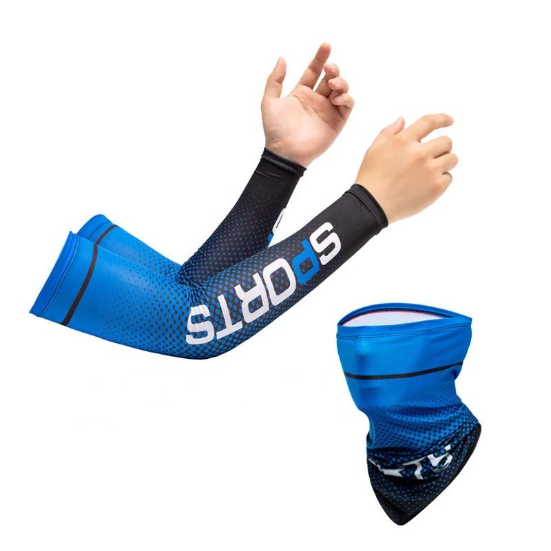 New Ice Silk Sleeve Sunscreen Cuff UV Sun Protection Arm Sleeves  Anti-Slip Men Women Long Gloves Outdoor Cool Sport Cycling