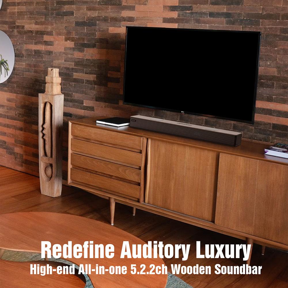 Hiwill A502 5.2.2-kanałowy Soundbar, Podwójne Wbudowane Subwoofery, Dolby Atmos, 450W Moc Szczytowa