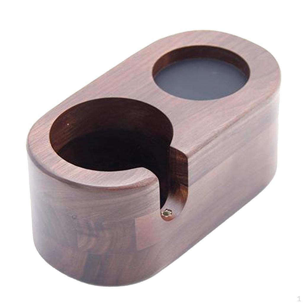 1 Piece Wood Barista Tamp Stand Espresso Tamper Mat Coffee Holder Maker