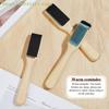 petiteWooden Suede Brush Shoe Cleaner Tool with Stainless Wire and Protective Cover for Nubuck Leather Care and Maintenance
