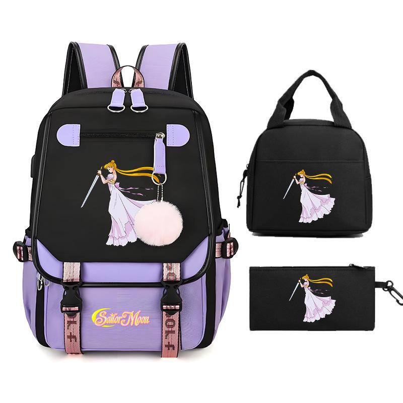Sailor Moon Cartoon Elementary School Bag Lightweight Junior High School Backpack Women's Large Capacity Travel Bag