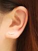 Minimalpiercing 14K Division Cubic Flower Piercing Earrings