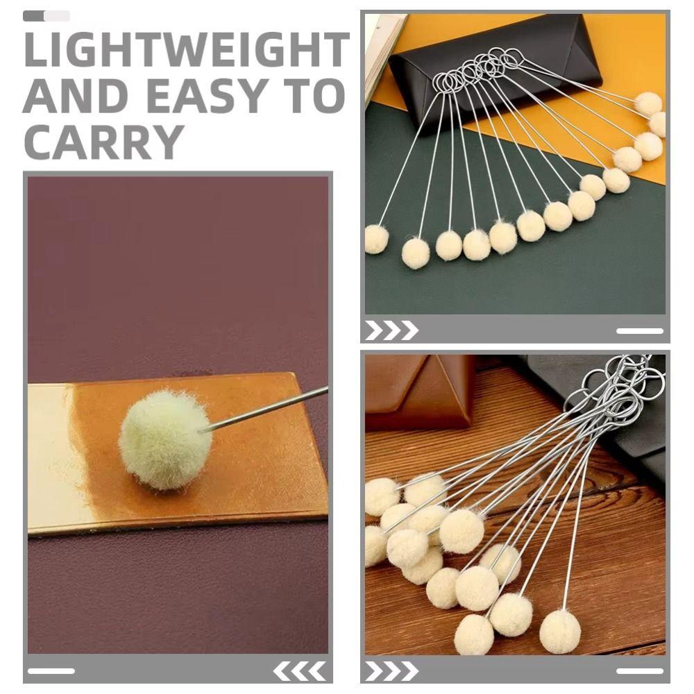 100Pcs DIY Craft Leather Wool Balls Painting Brush Leatherworking Tools  Clothes Painting