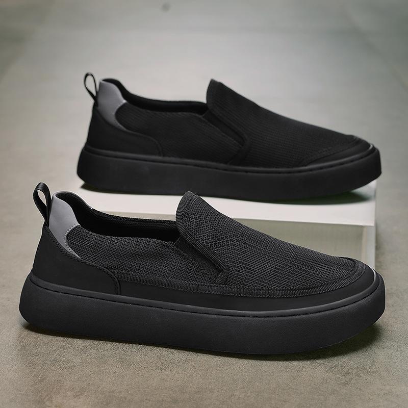 

Мужская парусиновая обувь, осенняя, дышащая, тонкая, повседневная, универсальная, для ленивых, с одной педалью, старая Пекинская тканевая обувь, рабочая обувь 39