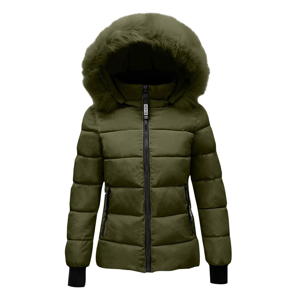 Winter Coat Women's Warm Jacket  Women's Long Sleeve Winter Coat With Pocket