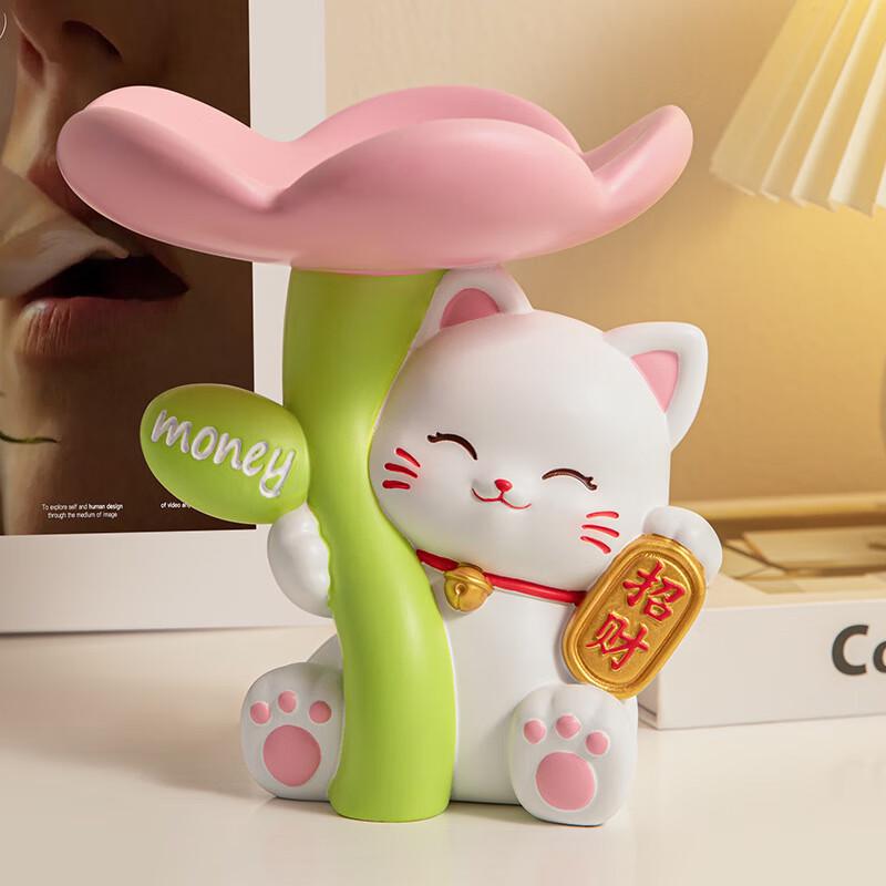 Chang Baosen Lucky Sakura Cat Decorative Ornament