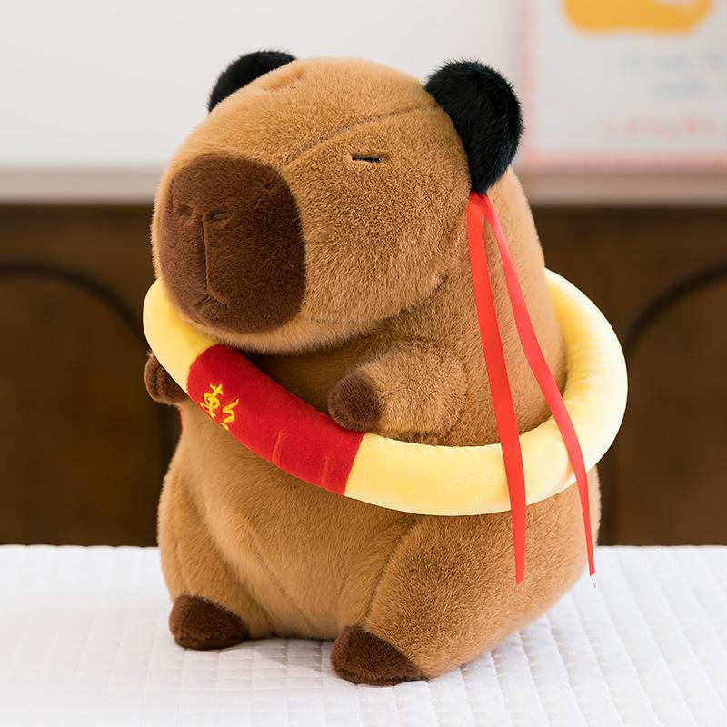 

Guofeng Kapibara doll plush toy Guofeng capybara doll grab machine doll exchange 30cm