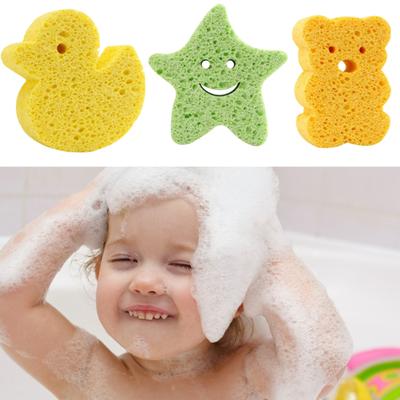 Bath Sponge Cartoon Shape Skin-touch Soft Baby Shower Sponge for Newborn