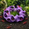 Fish Tank Decorative Ornaments 3D Printed Aquarium Hideout Cave, Wavy Hollow Ring Shrimp Shelter, Safe Shelter for Breeding Hiding Hole Decor,