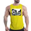 Letnia dorosła męska Fitness Outdoor Sports kamizelka z wycięciem pod szyją skażenie nuklearne graficzny nadruk 2d wygodna koszula bez rękawów