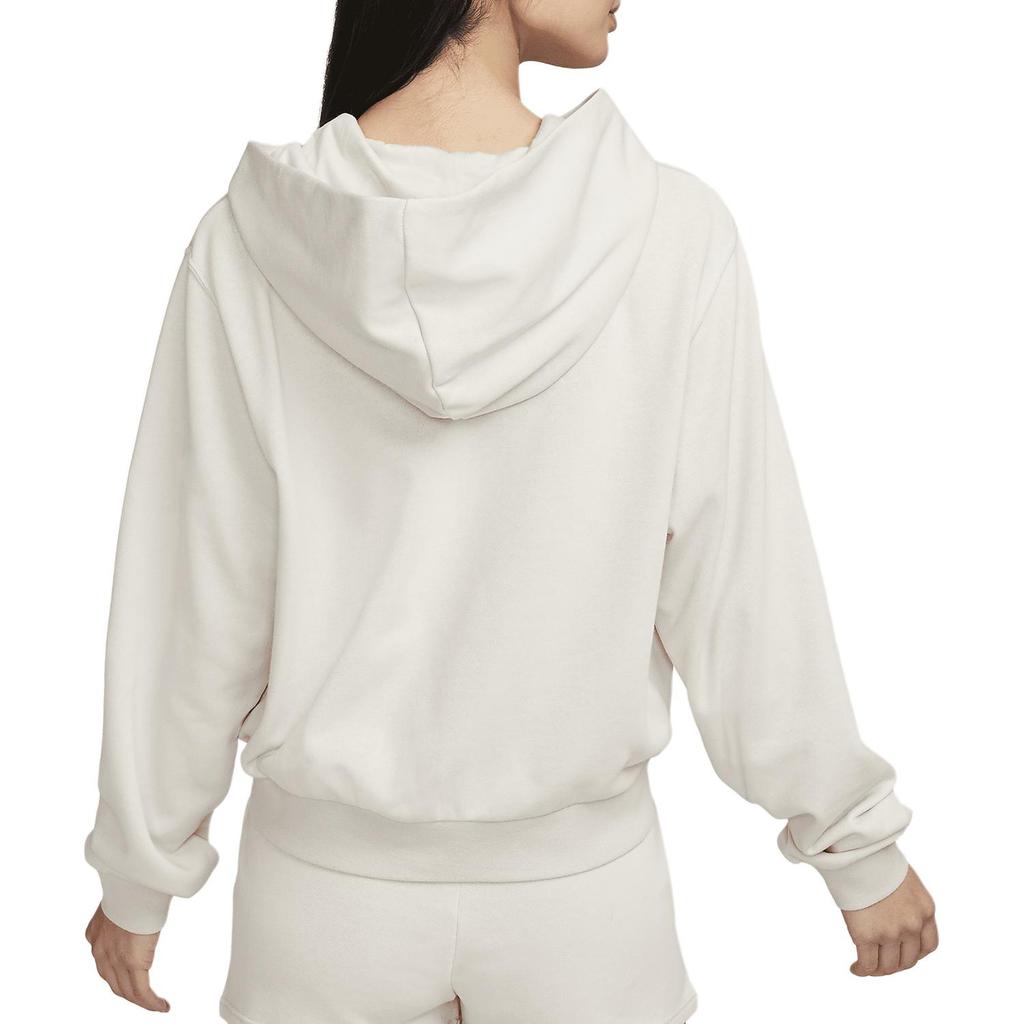 Nike Einfarbig Kapuzen Zip-Up Lässiger Langarm Sweatshirt Damen Oberteile Segel-Weiß FN2420-104