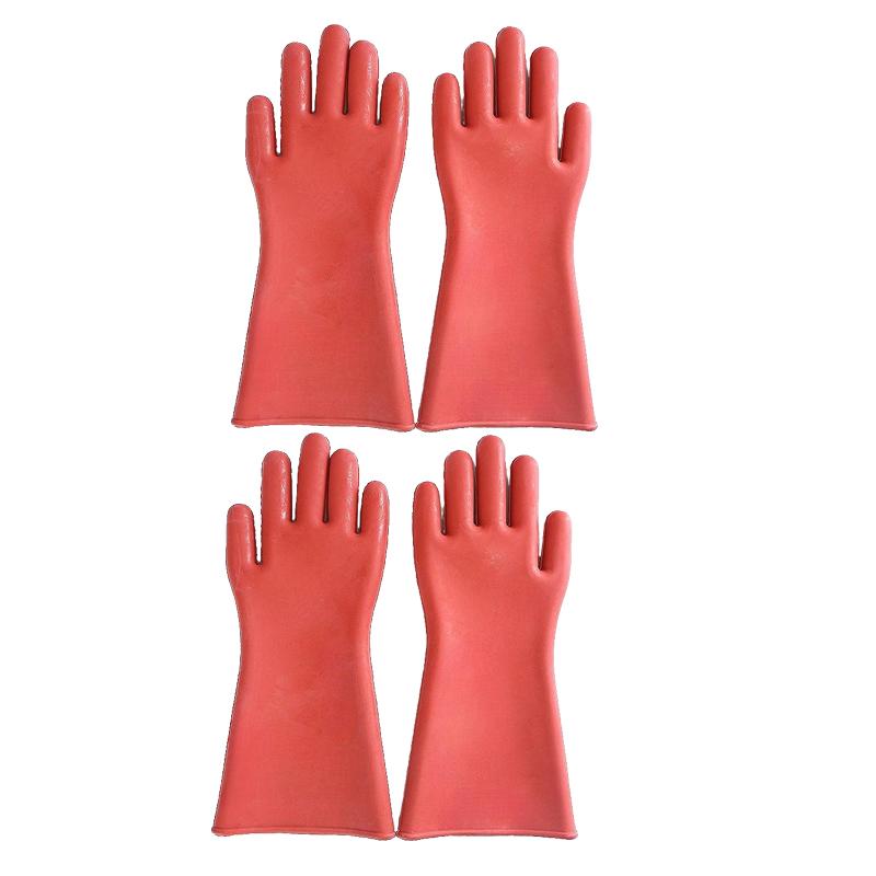 

2 Pairs 12KV Insulated High-voltage Insulating Gloves Thickened Anti-electric Shock Gloves Protective and Wear-resistant Gloves