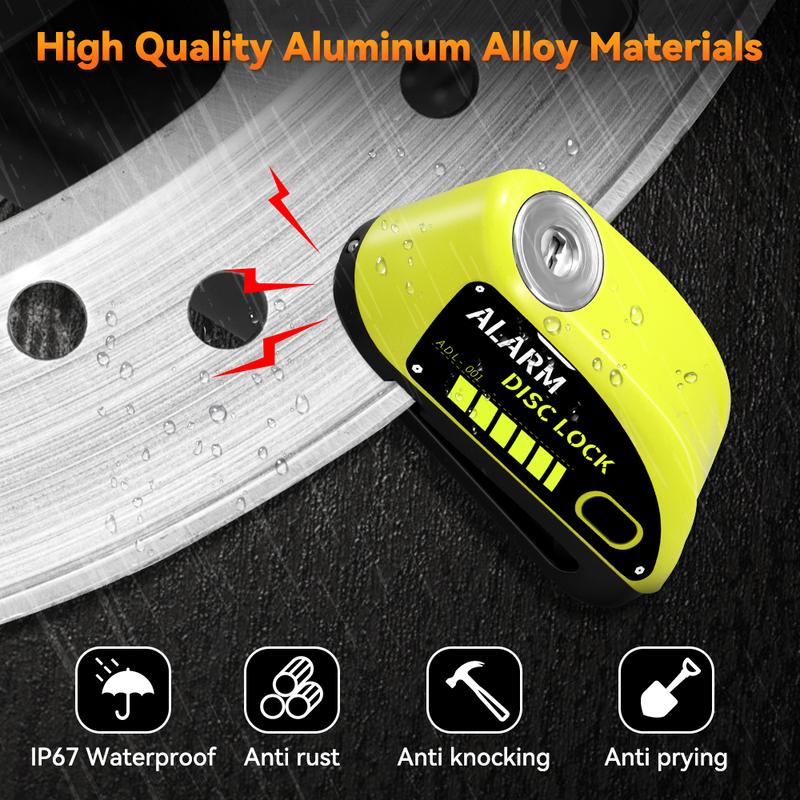 New Bike Motorcycle Alarm Disc Brake Lock 120dB Rechargeable Bicycle Moto Anti theft Alarm System Motorbike Accessories
