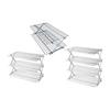 Foldable Multilayer Storage Rack For Outdoor Picnic And Camping Craft Of Stainless Steel With Adjustable Designs